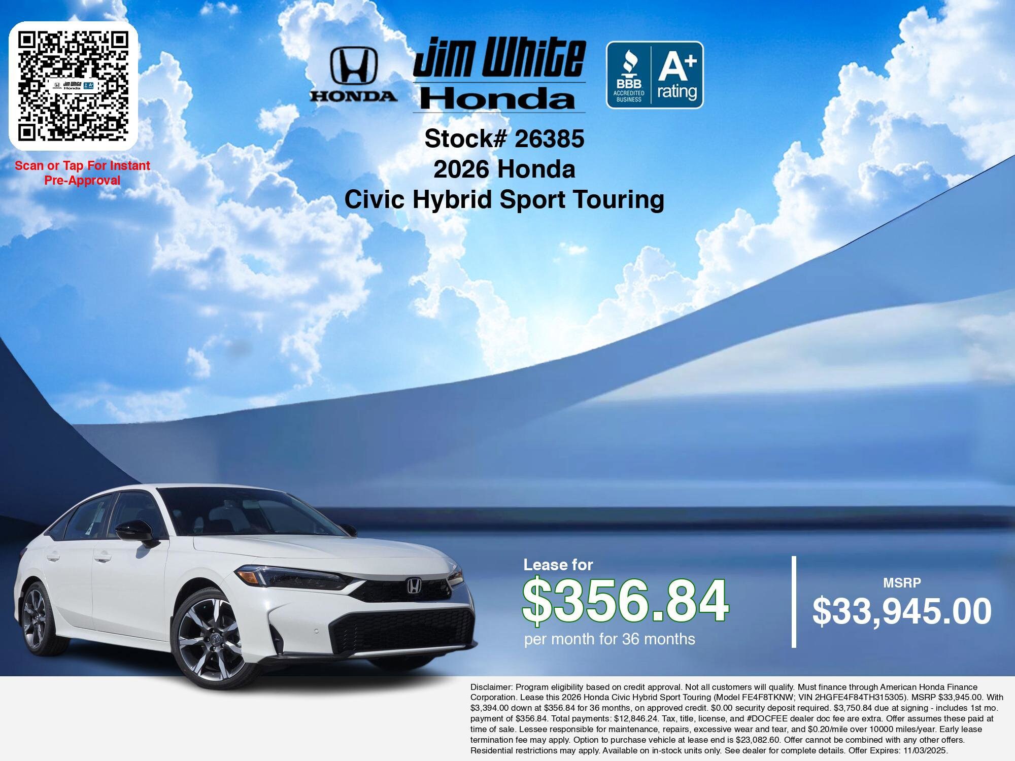 2026 Honda Civic Hybrid Sport Touring photo 2