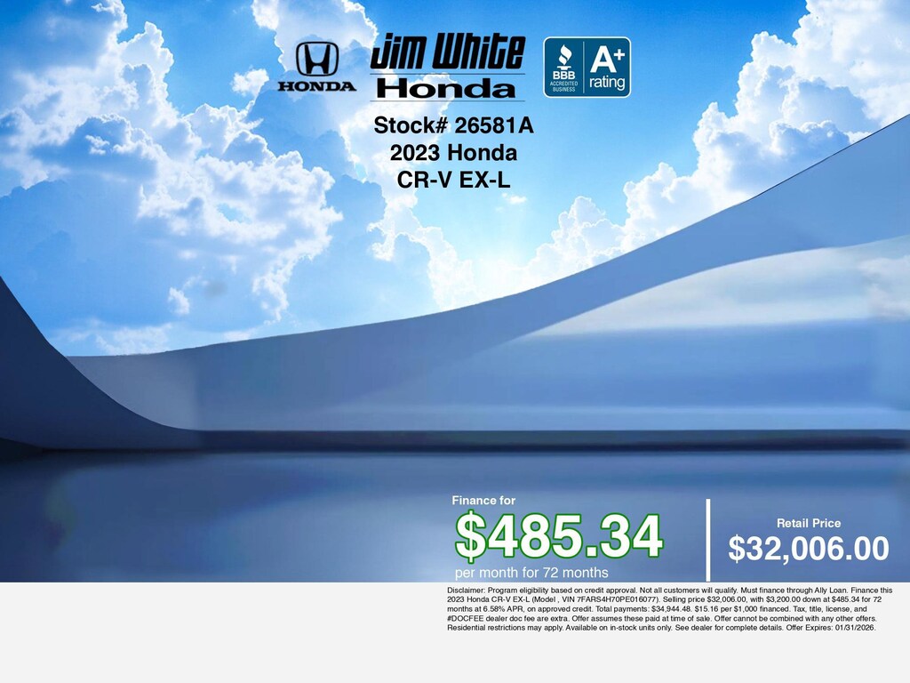 Certified 2023 Honda CR-V EX-L SUV