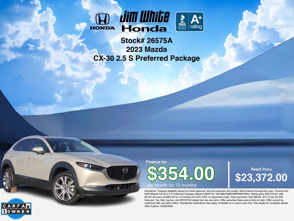 Used 2023 Mazda CX-30 2.5 S Preferred Package SUV