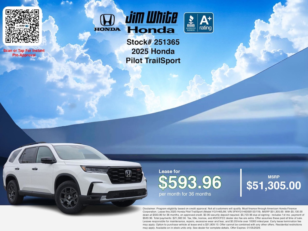 New 2025 Honda Pilot TrailSport SUV