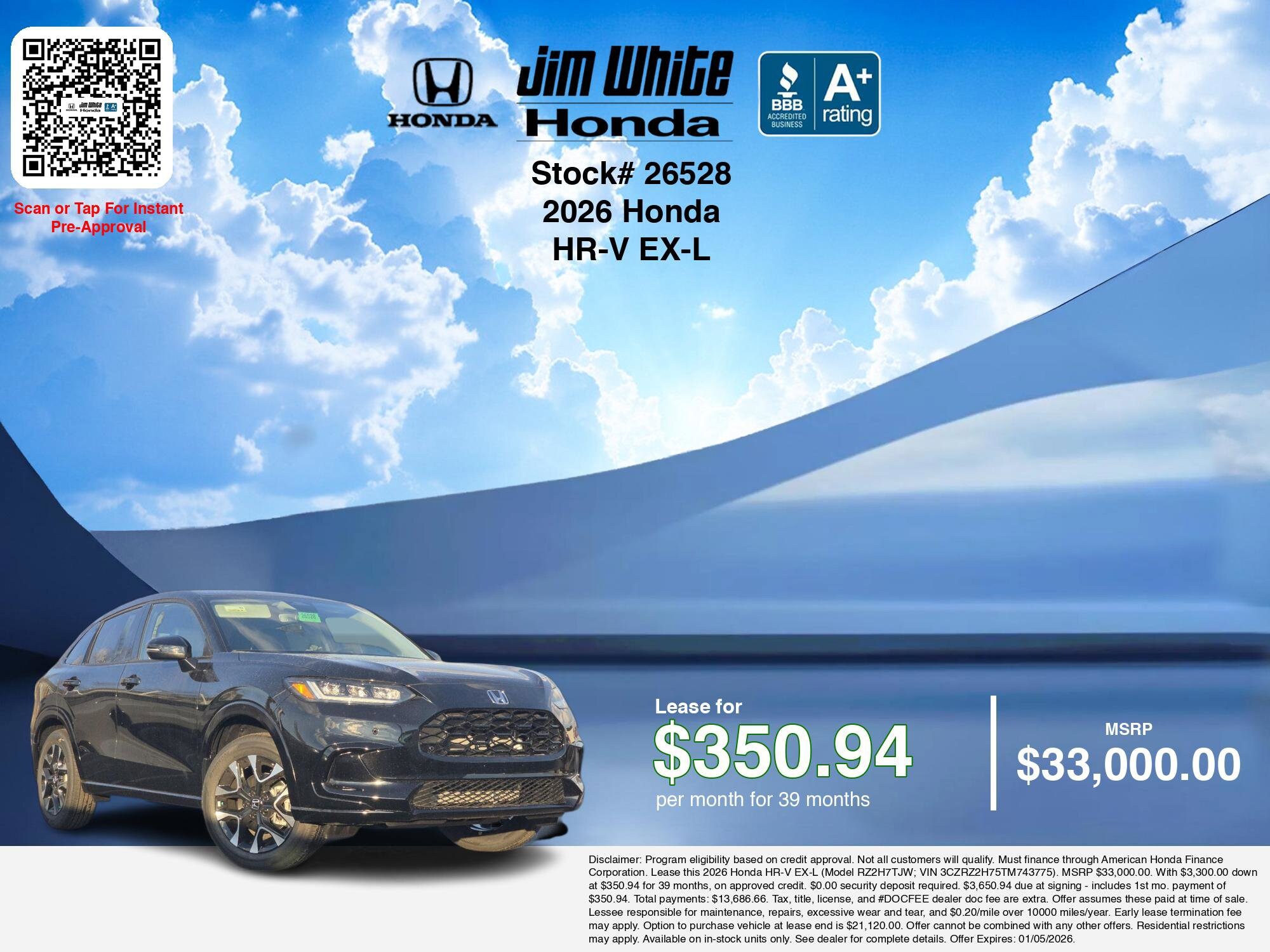 2026 Honda HR-V EX-L photo 2