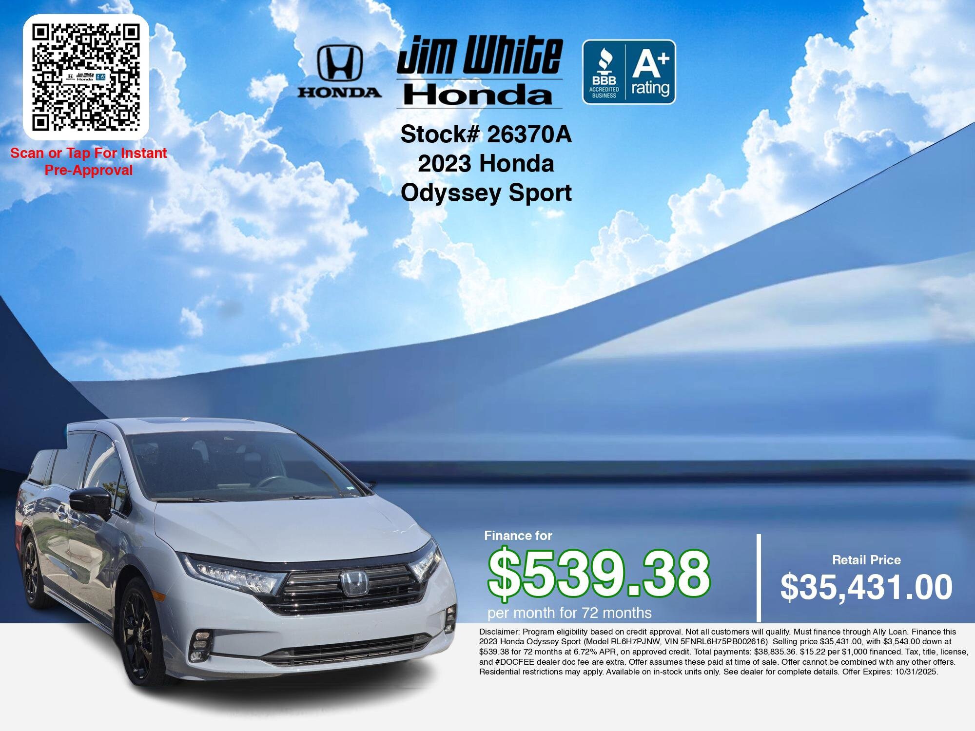 2023 Honda Odyssey Sport photo 3