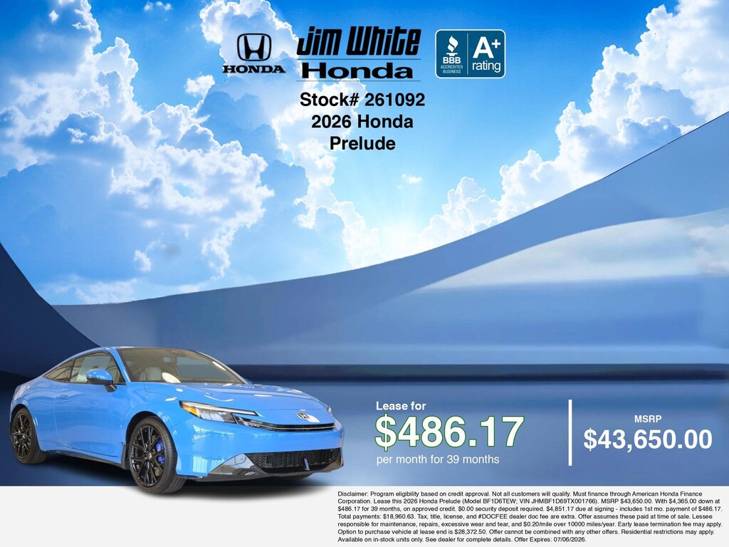 New 2026 Honda Prelude Hybrid Hatchback
