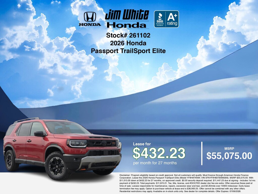 New 2026 Honda Passport TrailSport Elite SUV