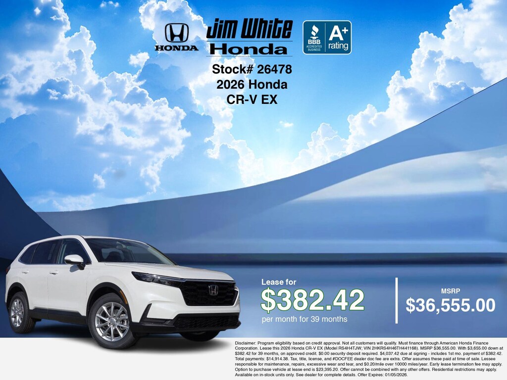 New 2026 Honda CR-V EX SUV