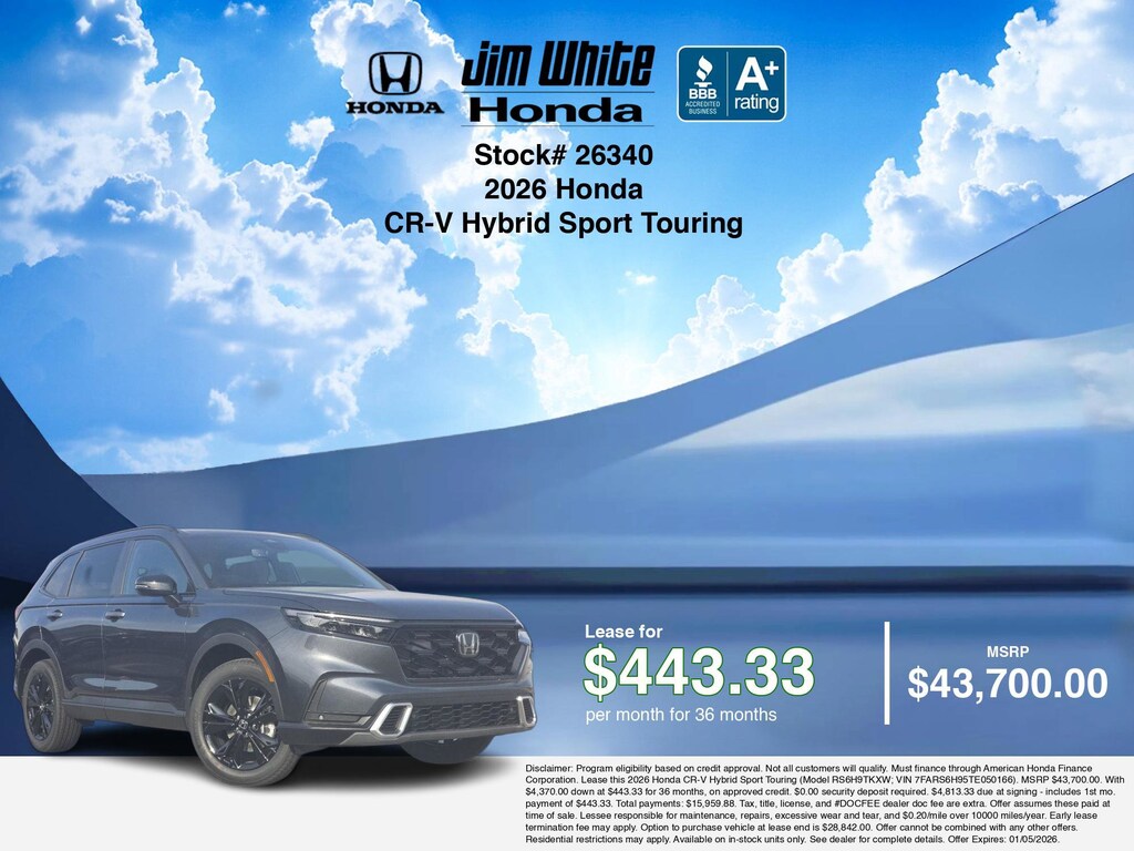 New 2026 Honda CR-V Hybrid Sport Touring SUV