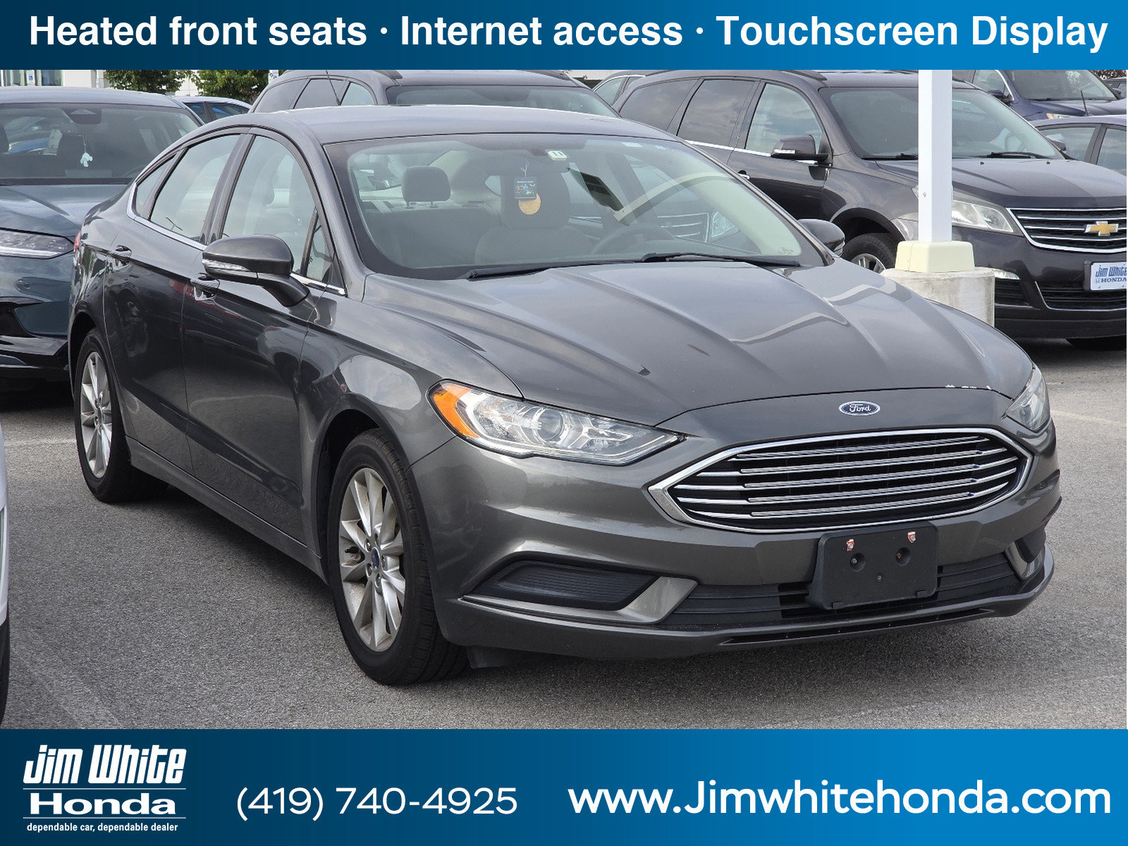 Used 2017 Ford Fusion SE with VIN 3FA6P0H71HR120446 for sale in Maumee, OH