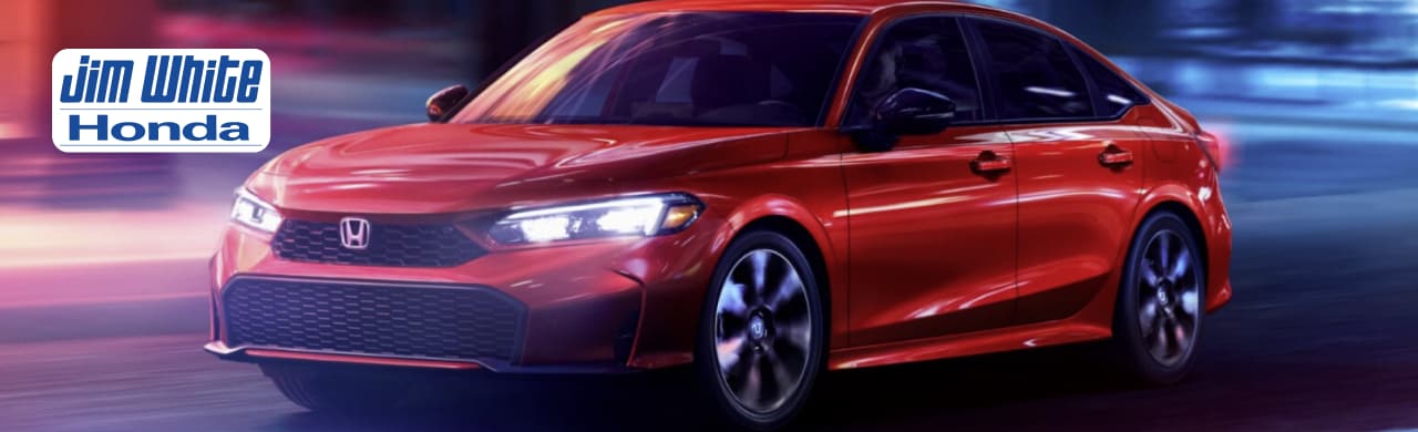 2026 Honda Civic Hybrid Sport parked outside Jim White Honda dealership in Maumee, Ohio