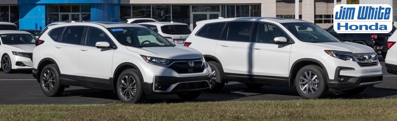 Customer exploring Honda SUV inventory at Jim White Honda near Toledo Ohio