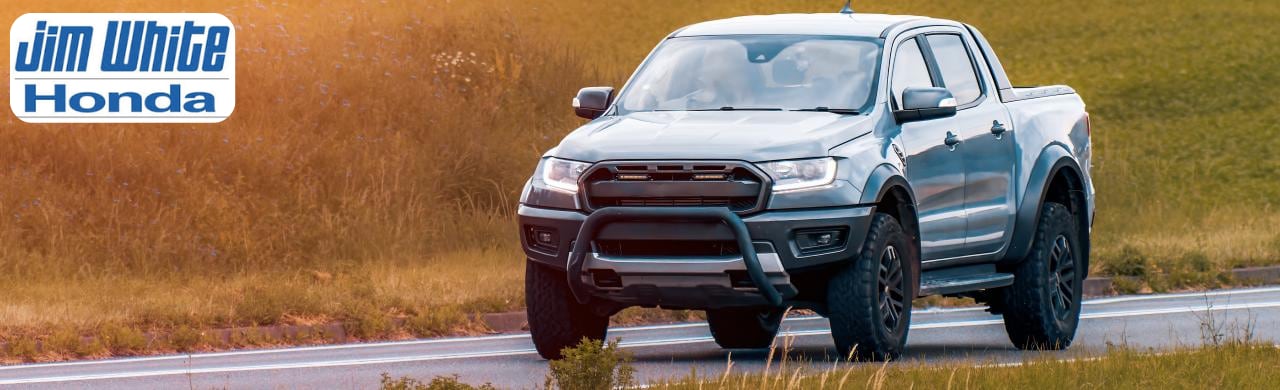 New Honda Ridgeline parked outside Jim White Honda dealership in Maumee, OH, near Toledo