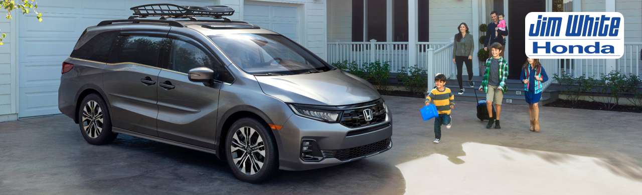 2027 Honda family van showing spacious seating and flexible interior features at Jim White Honda in Maumee, Ohio