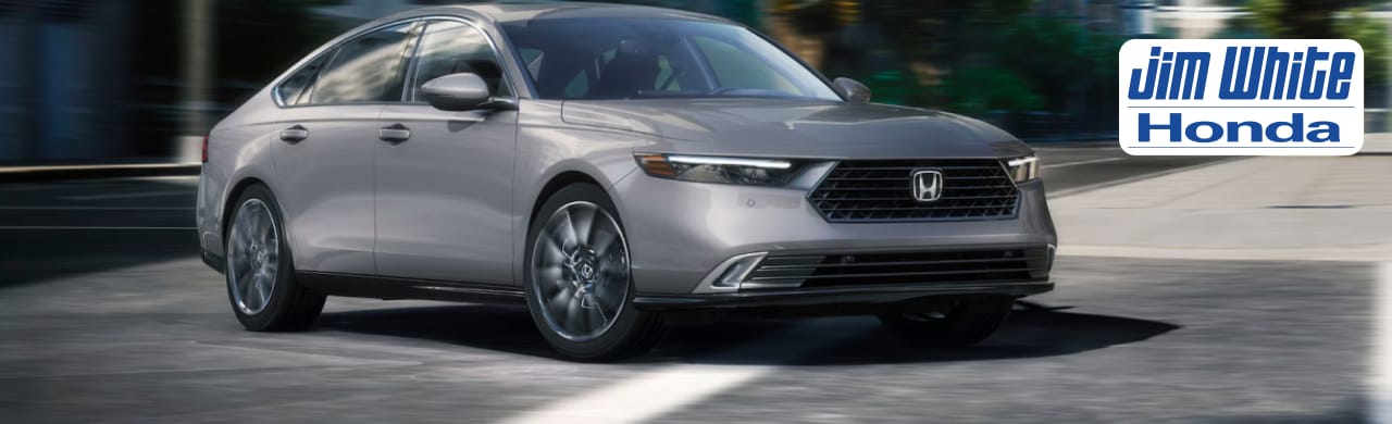 Side view of the redesigned 2026 Honda Accord at Jim White Honda in Toledo, OH