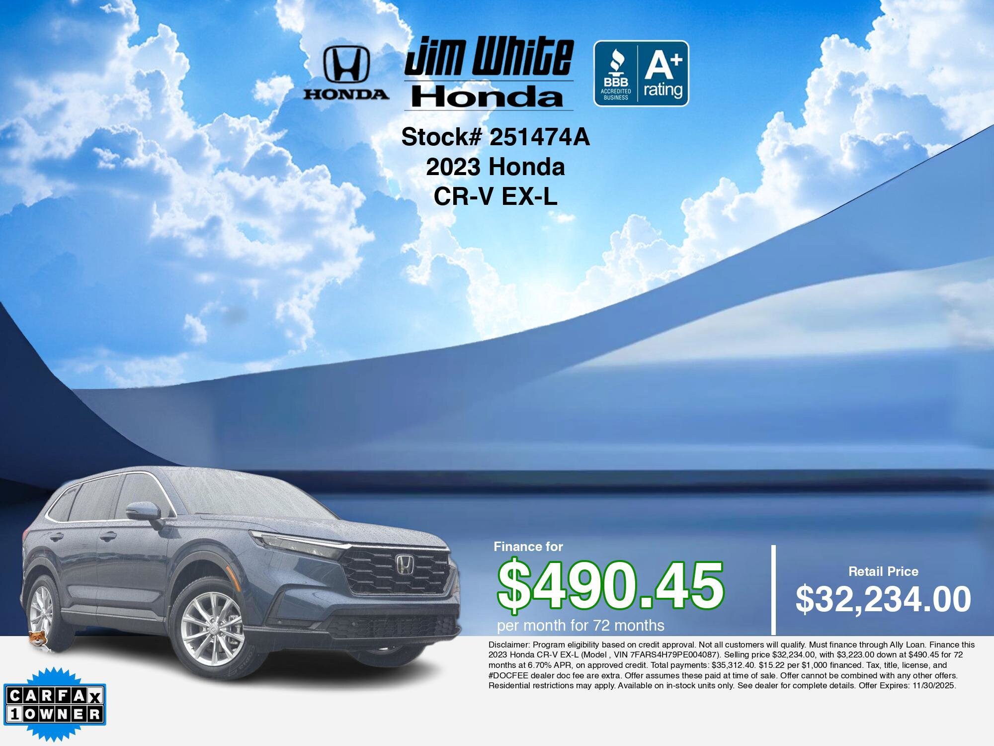 2023 Honda CR-V EX-L photo 2