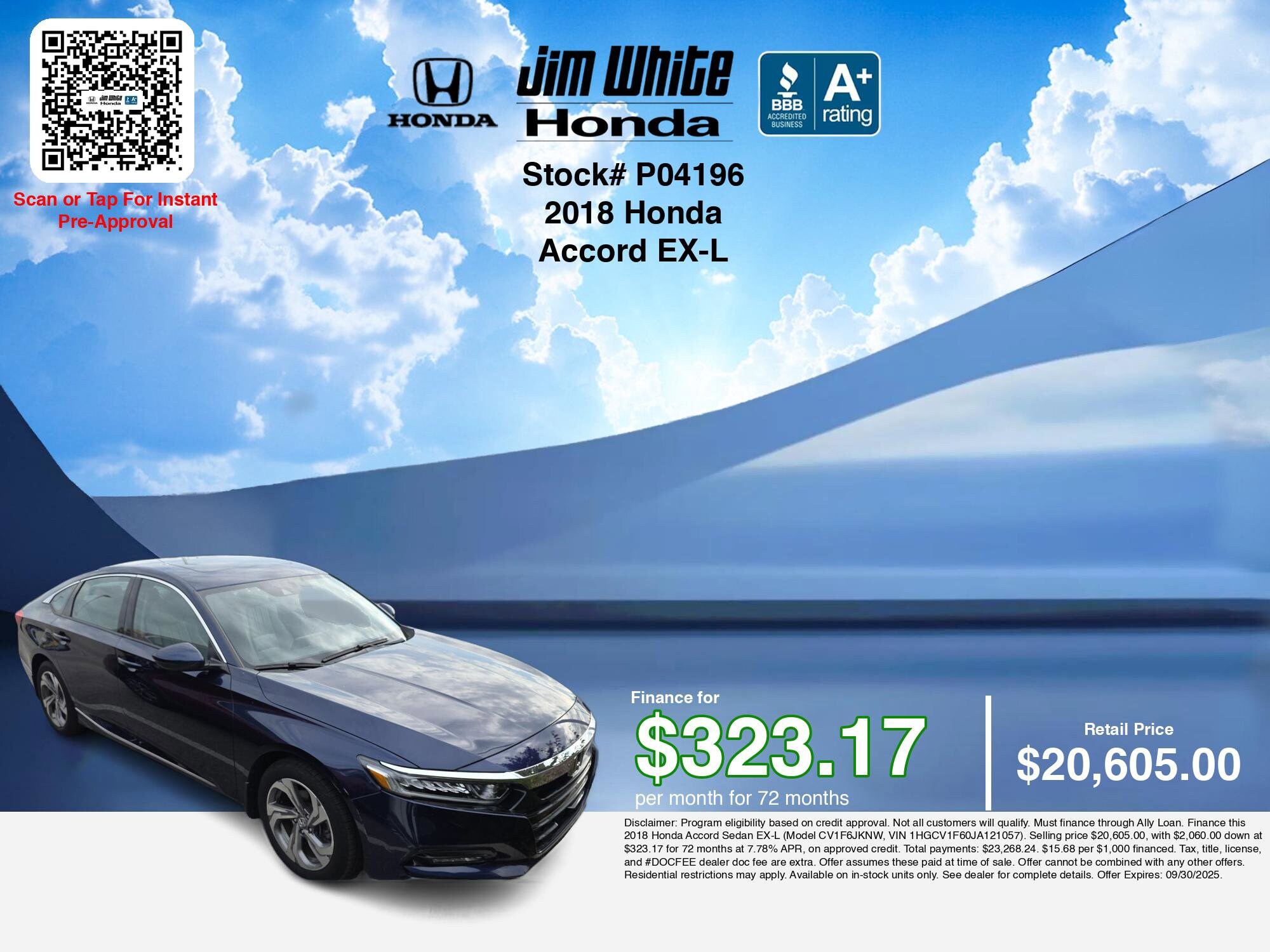 2018 Honda Accord EX-L photo 2