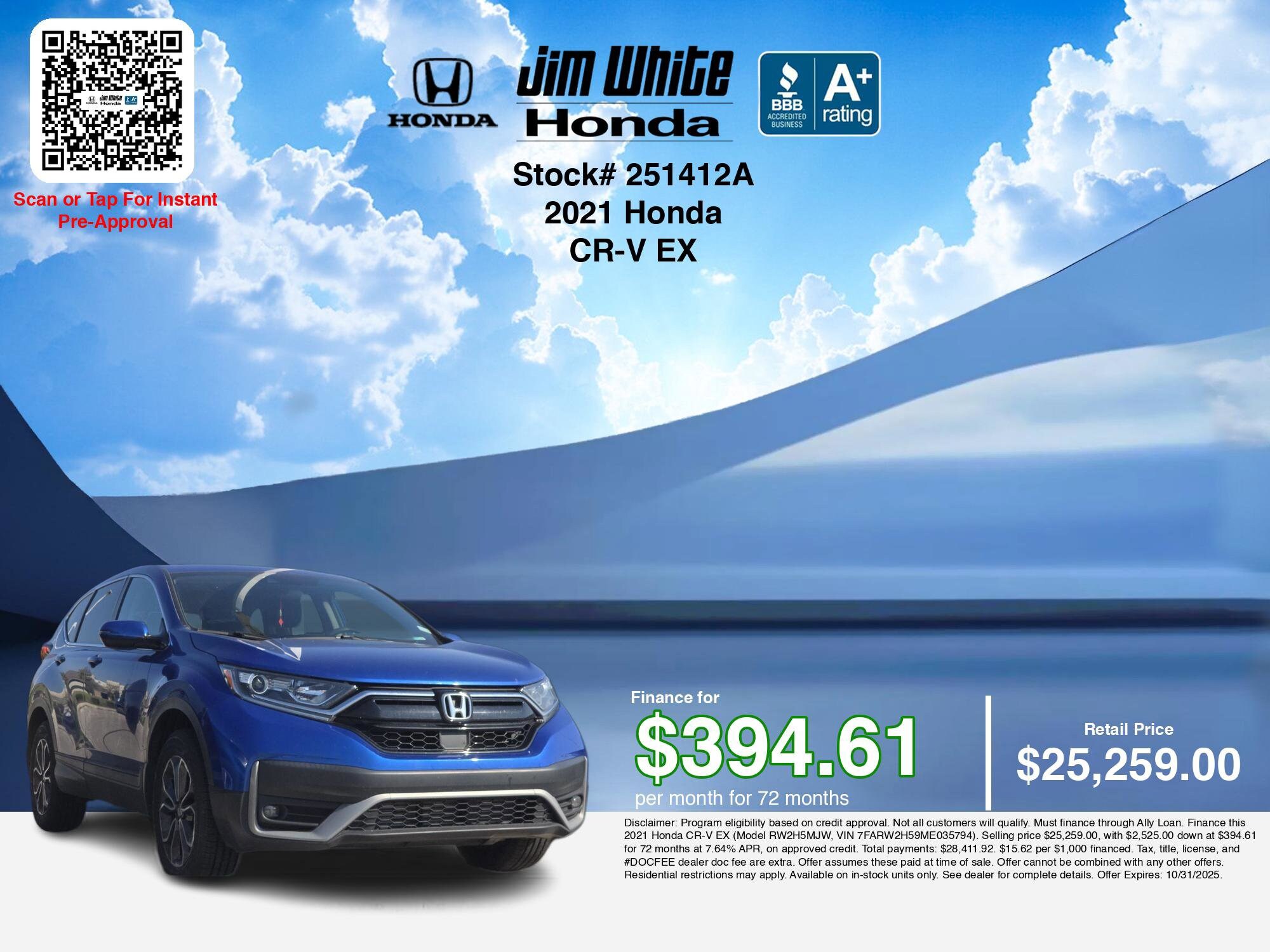 2021 Honda CR-V EX photo 3