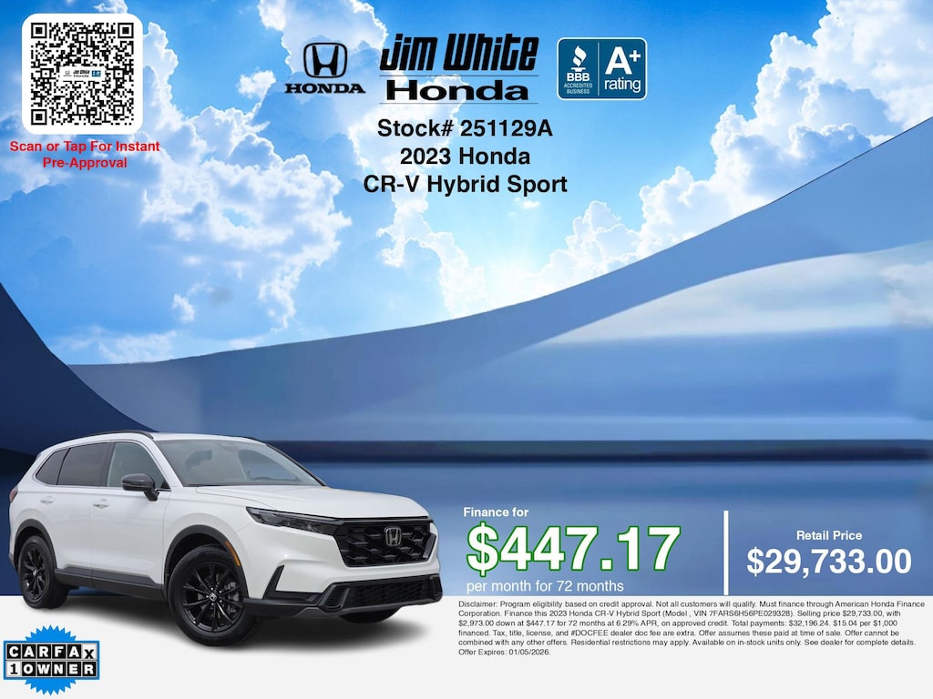 Certified 2023 Honda CR-V Hybrid Sport SUV