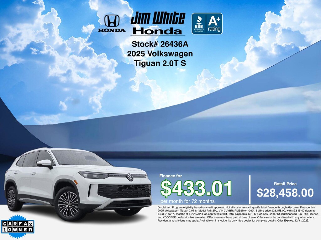 Used 2025 Volkswagen Tiguan 2.0T S SUV