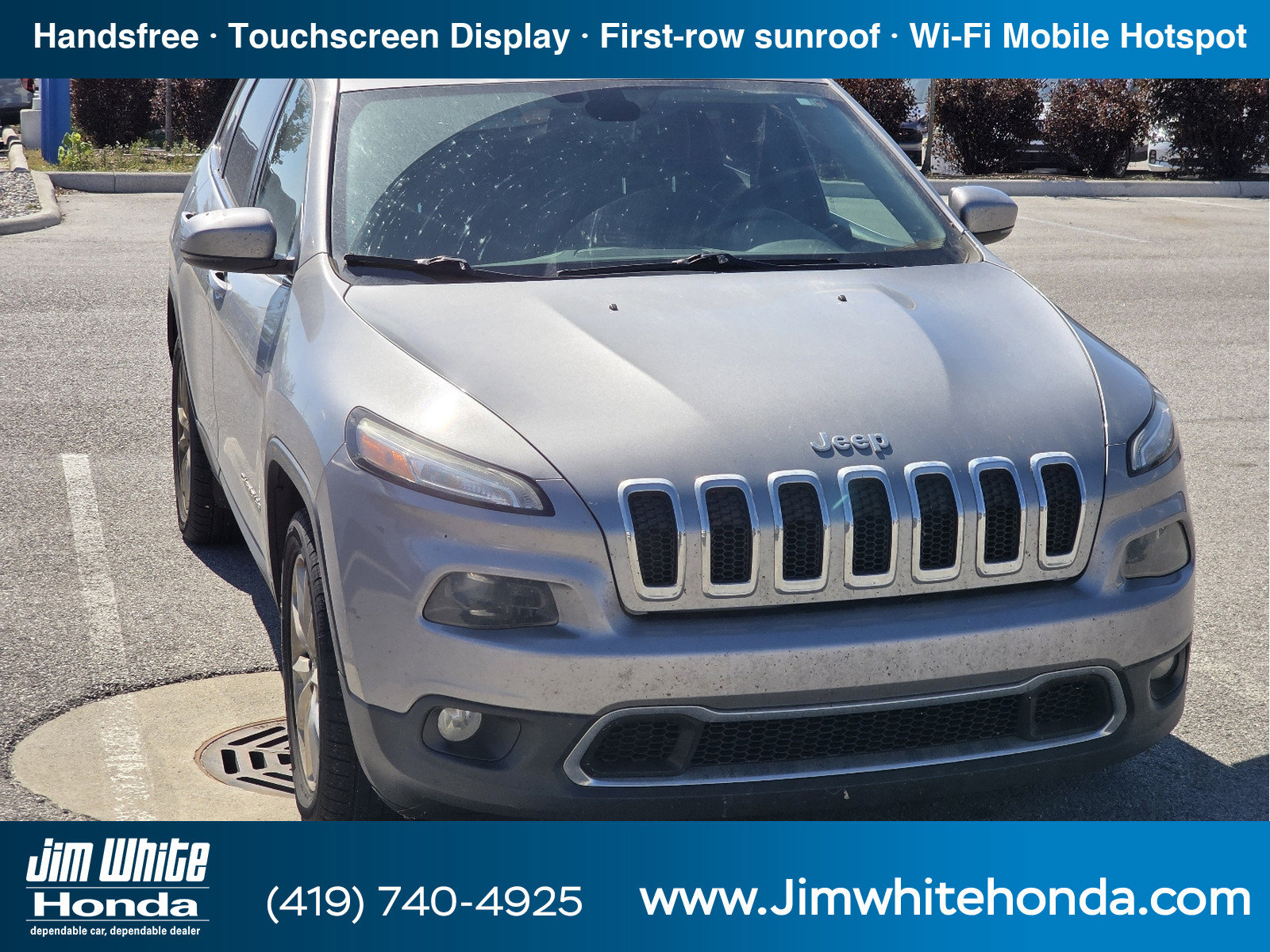 Used 2015 Jeep Cherokee Limited with VIN 1C4PJLDS5FW762450 for sale in Maumee, OH