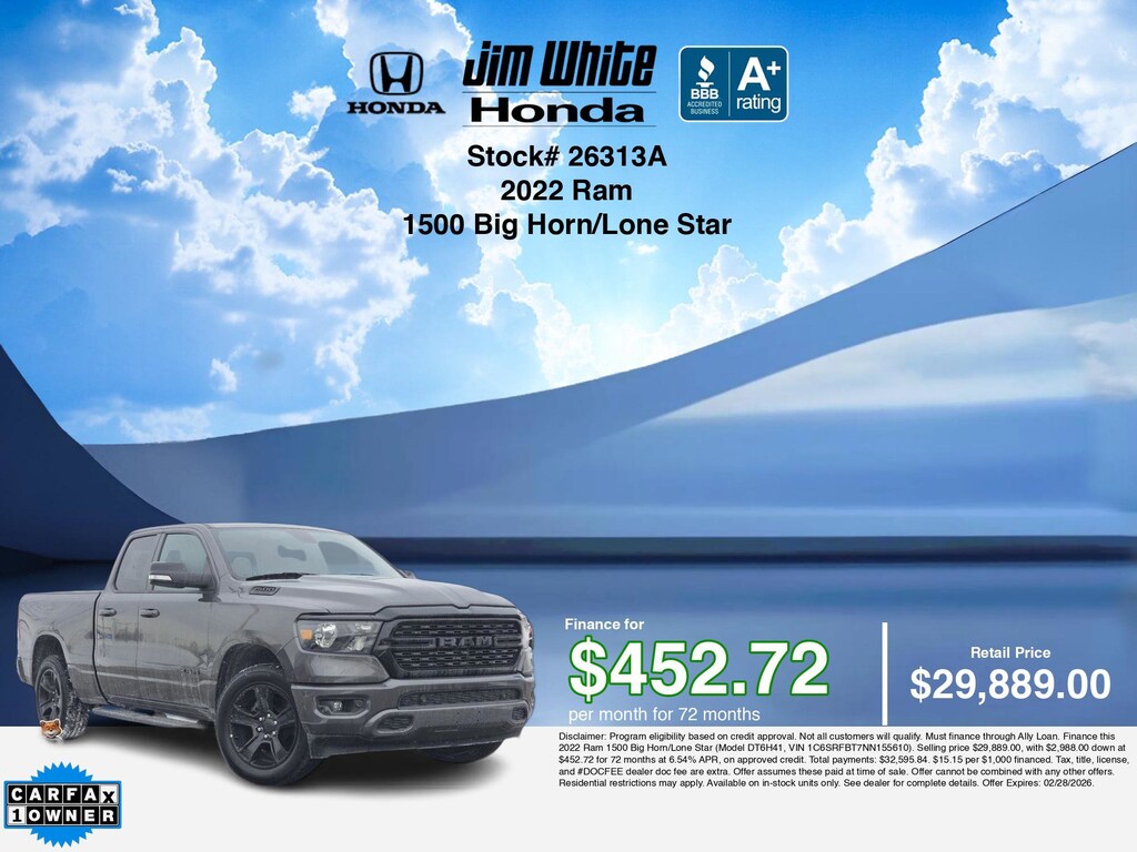 Used 2022 Ram 1500 Big Horn/Lone Star Truck