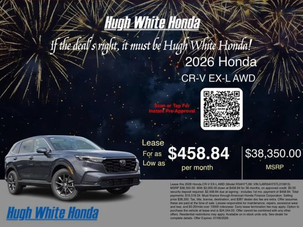 New 2026 Honda CR-V EX-L SUV