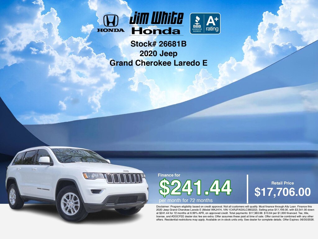 Used 2020 Jeep Grand Cherokee Laredo E SUV