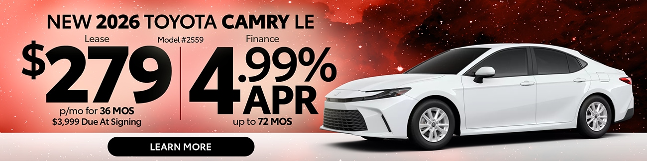 TOYOTA CAMRY SPECIAL FROM JIM WHITE TOYOTA
