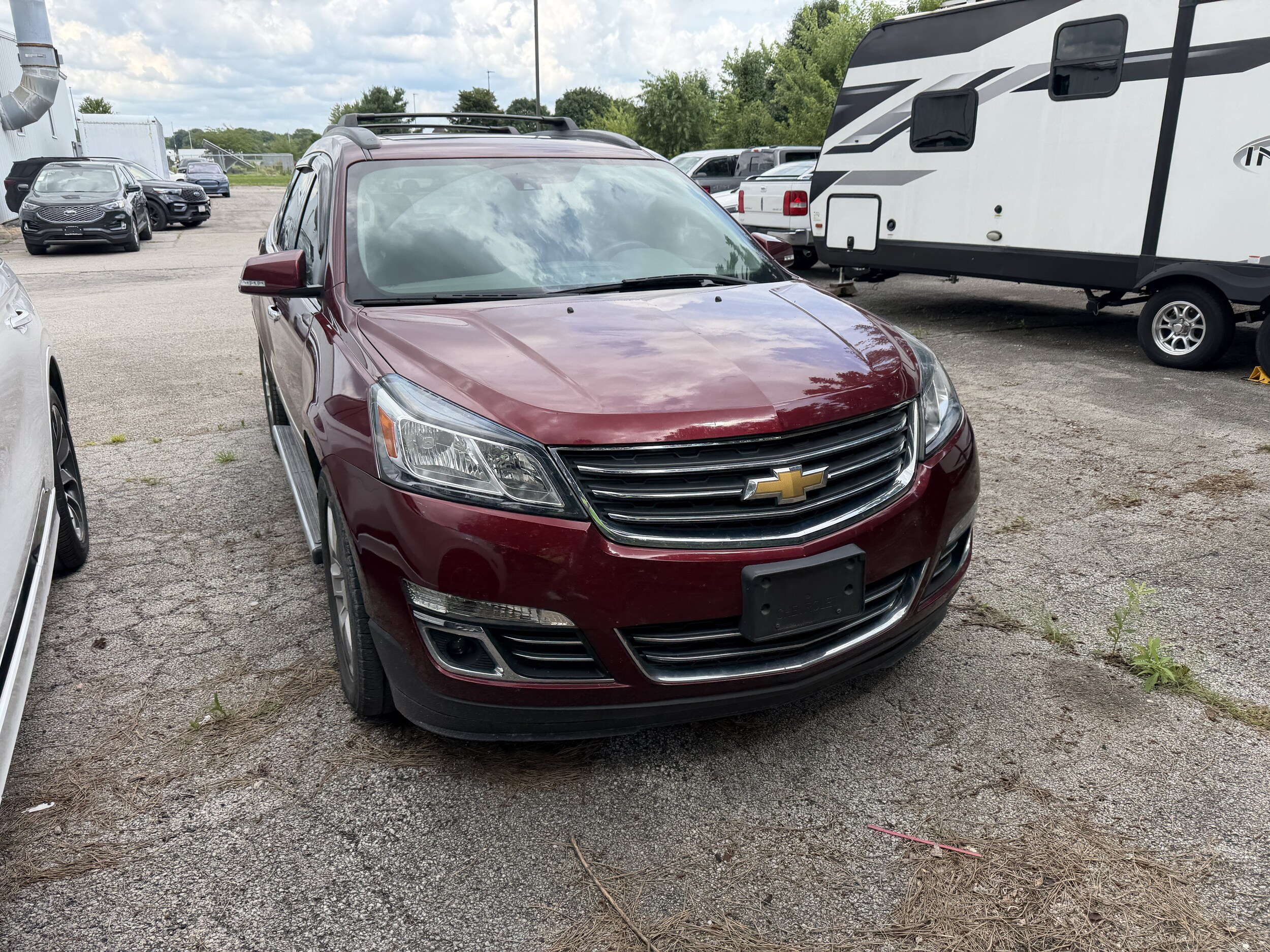 Used 2015 Chevrolet Traverse LTZ with VIN 1GNKVJKD3FJ219206 for sale in Pana, IL
