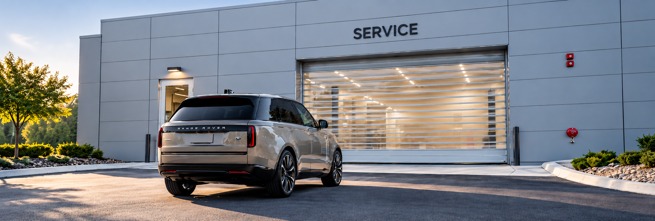 Range Rover arriving at the service center