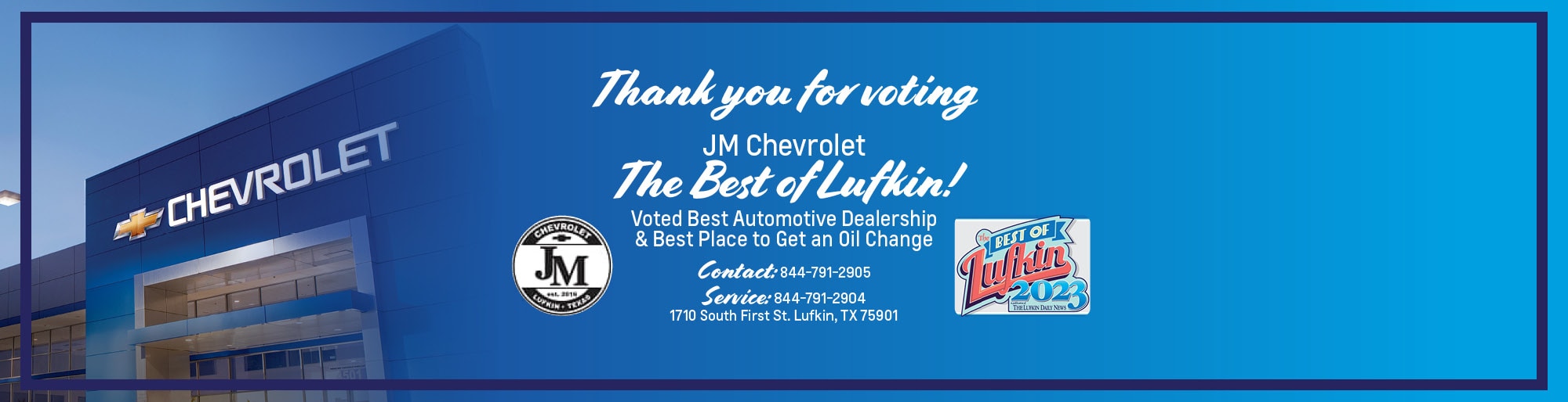 Chevrolet Dealer in Lufkin, TX JM Chevrolet