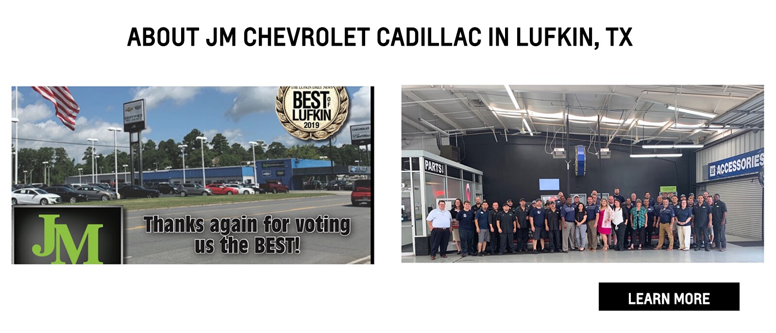 Chevrolet Dealer in Lufkin, TX JM Chevrolet