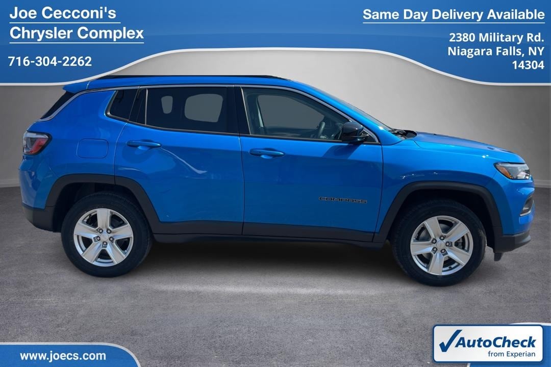 Used 2022 Jeep Compass Latitude with VIN 3C4NJDBB0NT108007 for sale in Niagara Falls, NY