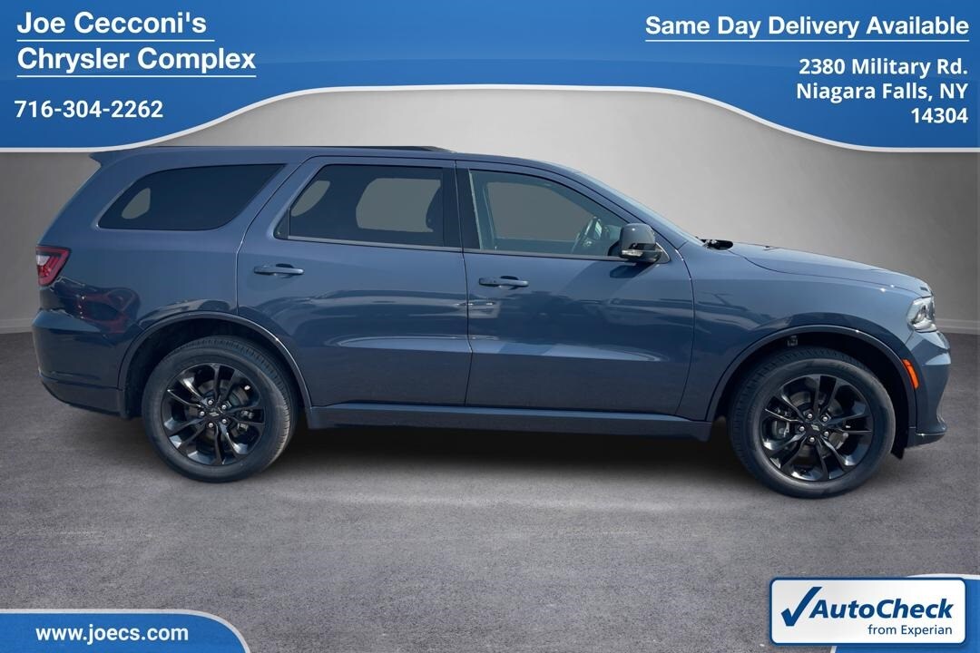 Used 2021 Dodge Durango GT Plus with VIN 1C4RDJDG0MC750589 for sale in Niagara Falls, NY