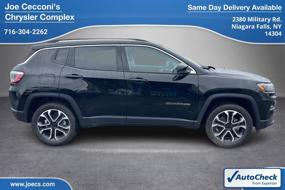 Used 2022 Jeep Compass Limited with VIN 3C4NJDCB8NT170477 for sale in Niagara Falls, NY