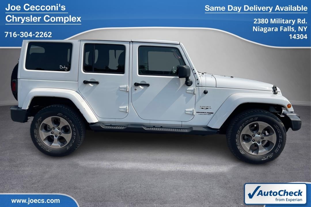 Used 2018 Jeep Wrangler JK Unlimited Sahara with VIN 1C4BJWEG4JL902116 for sale in Niagara Falls, NY