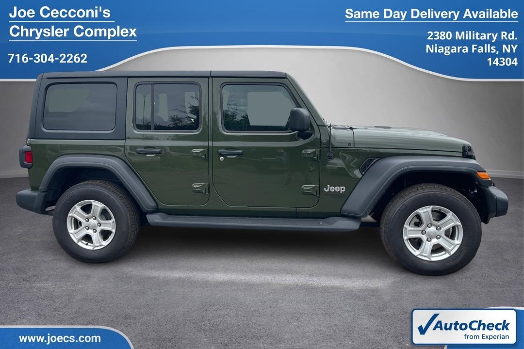 Used 2020 Jeep Wrangler Unlimited Sport S with VIN 1C4HJXDN3LW312359 for sale in Niagara Falls, NY