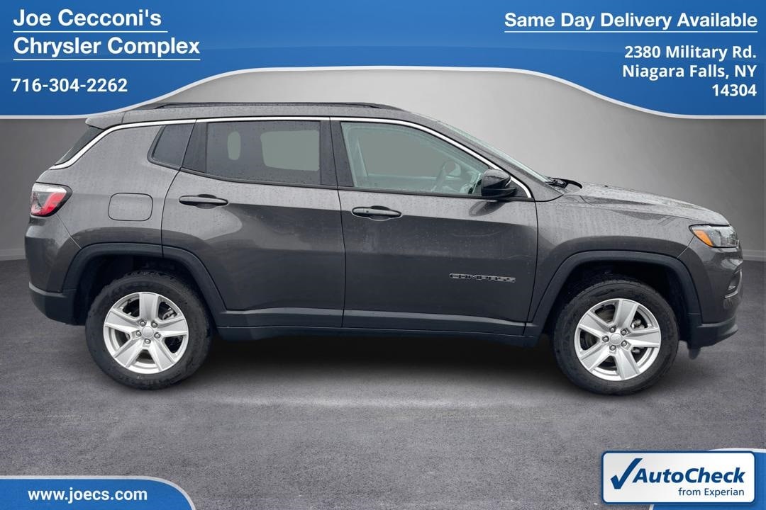 Used 2022 Jeep Compass Latitude with VIN 3C4NJDBB2NT125312 for sale in Niagara Falls, NY