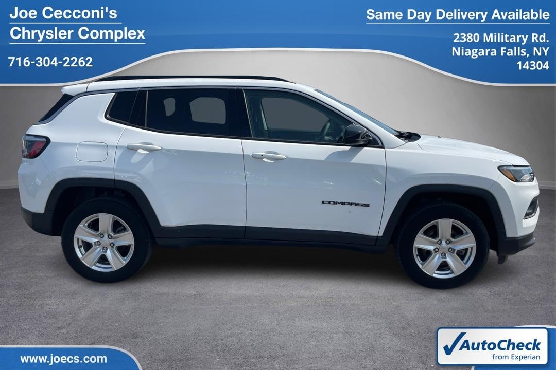 Used 2022 Jeep Compass Latitude with VIN 3C4NJDBB6NT118668 for sale in Niagara Falls, NY