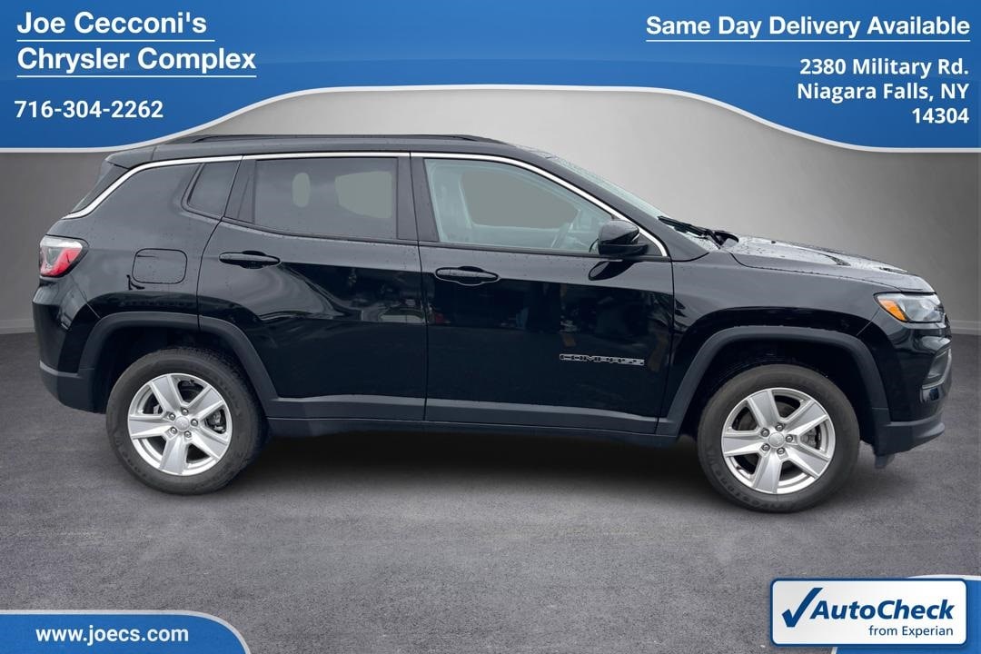 Used 2022 Jeep Compass Latitude with VIN 3C4NJDBB9NT152281 for sale in Niagara Falls, NY