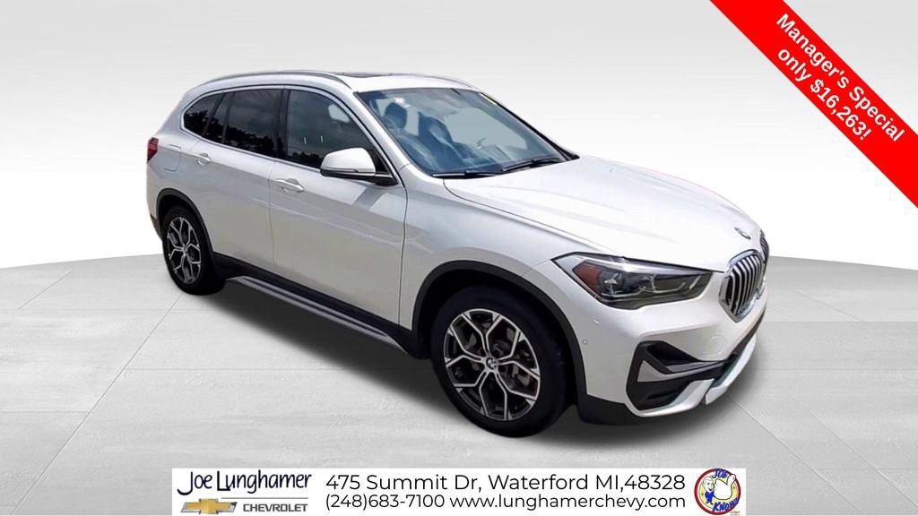 Used 2021 BMW X1 28i with VIN WBXJG9C09M5T21403 for sale in Waterford, MI