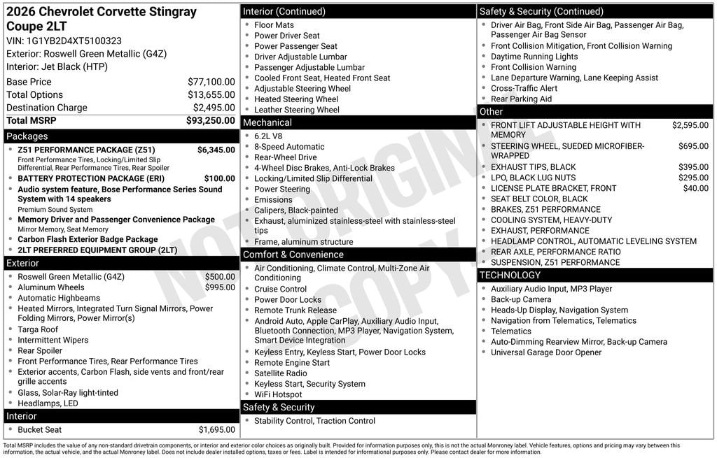 2026 Chevrolet Corvette 2LT - Photo 11