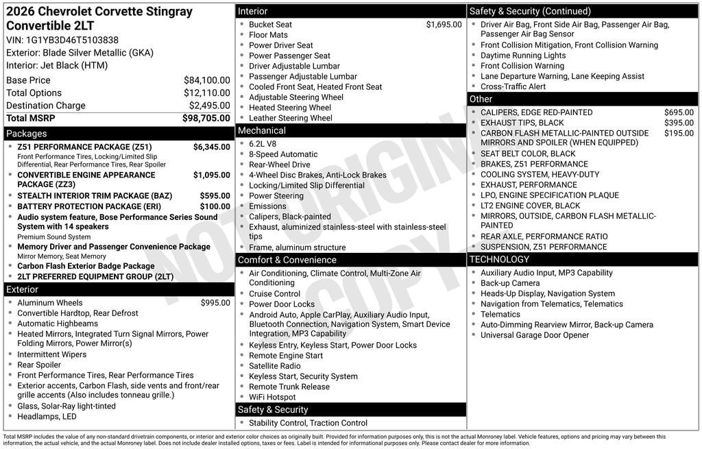 2026 Chevrolet Corvette 2LT - Photo 11