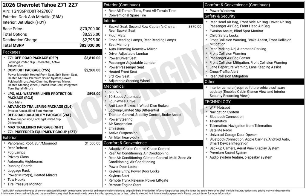 2026 Chevrolet Tahoe Z71 - Photo 11