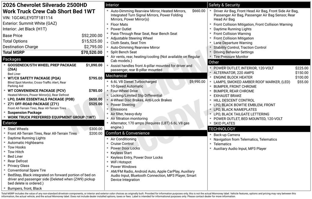 2026 Chevrolet Silverado 2500 HD Work Truck - Photo 11