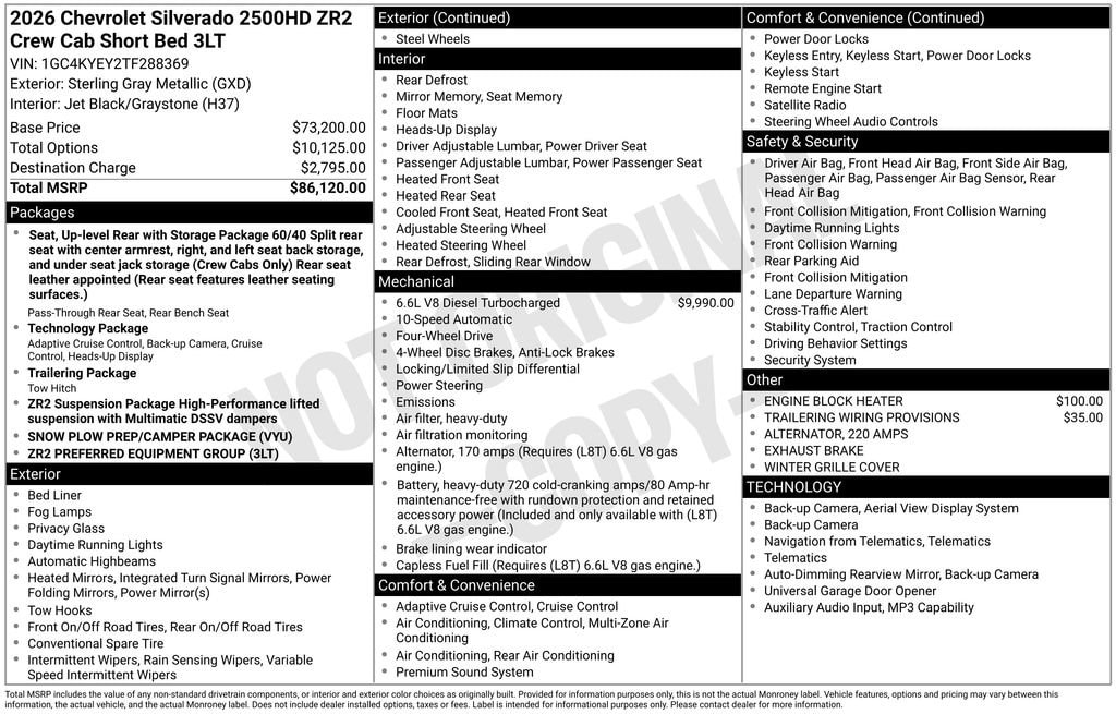 2026 Chevrolet Silverado 2500 HD ZR2 - Photo 10