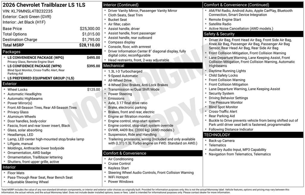 2026 Chevrolet Trailblazer LS - Photo 11