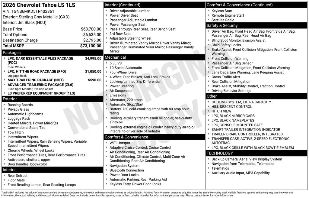 2026 Chevrolet Tahoe LS - Photo 11