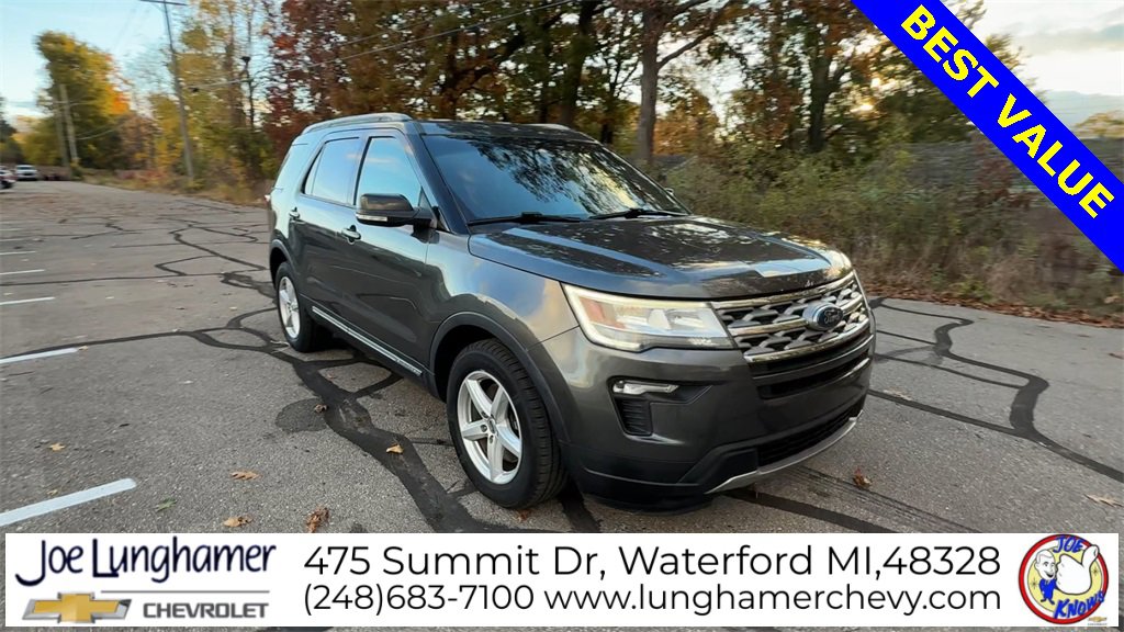 Used 2018 Ford Explorer XLT with VIN 1FM5K7DH0JGA41158 for sale in Waterford Township, MI