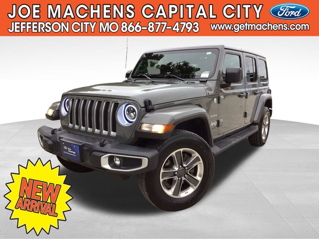 Used 2021 Jeep Wrangler Unlimited Sahara with VIN 1C4HJXEN7MW566284 for sale in Columbia, MO