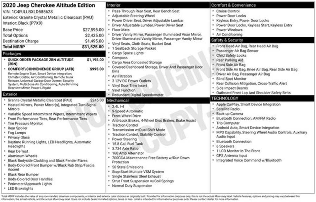 Used 2020 Jeep Cherokee Altitude SUV