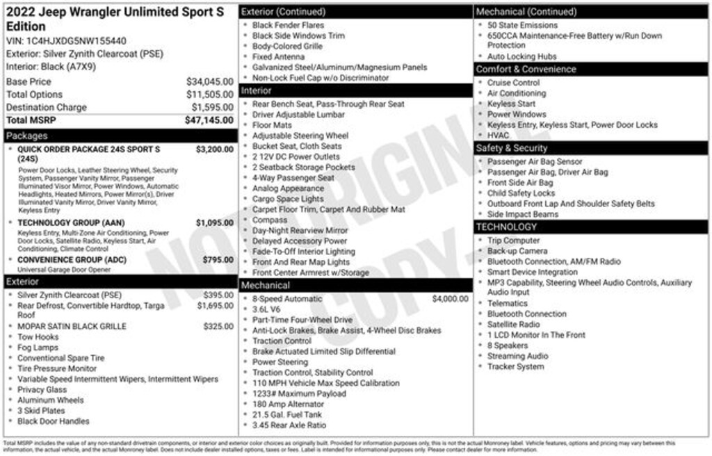 Used 2022 Jeep Wrangler Unlimited Sport S SUV